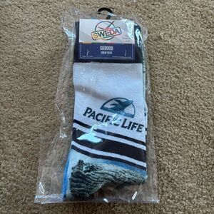 Sweda SK8000 Pacific Life Adult Size 4-10 Crew Socks *New*